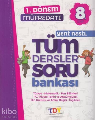 TDY Yayınları8. Sınıf 1. Dönem LGS Yeni Nesil Tüm Dersler Soru Bankası TDY - 1