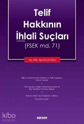 Telif Hakkının İhlali Suçları - 1