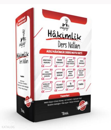 Temsil Kitap İmtiyaz Adli Hakimlik Ders Notları Seti - 1