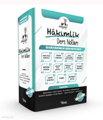 Temsil Kitap Yayınları İmtiyaz İdari Hakimlik Ders Notları Seti - 1