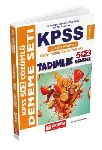 Teorem Yayıncılık KPSS Genel Kültür Genel Yetenek Lisans Tadımlık 5 + 2 Deneme - 1