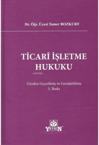 Ticarî İşletme Hukuku - 1