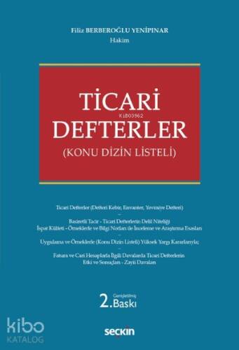 Ticari Defterler;Konu Dizin Listeli - 1