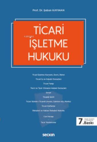 Ticari İşletme Hukuku - 1