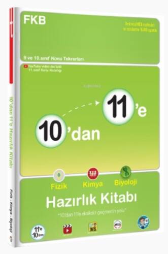 Tonguç Akademi 10 dan 11 e Fizik Kimya Biyoloji Hazırlık Kitabı - 1