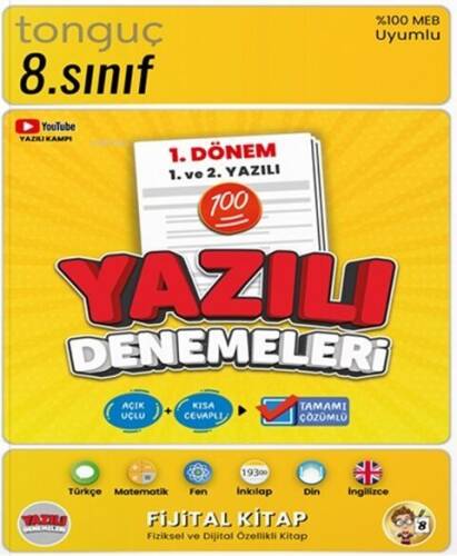 Tonguç Akademi 8. Sınıf Yazılı Denemeleri 1. Dönem 1 ve 2. Yazılı - 1