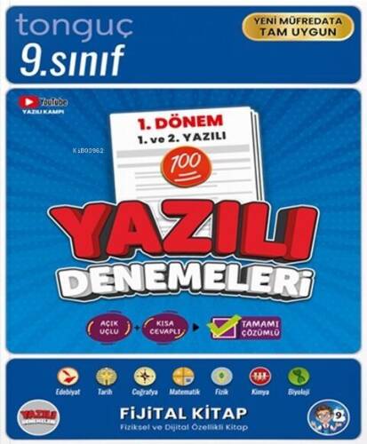 Tonguç Akademi 9. Sınıf Yazılı Denemeleri 1. Dönem 1 ve 2. Yazılı - 1