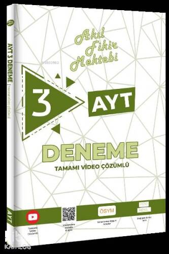 Tonguç Yayınları AYT 3lü Deneme Akıl Fikir Mektebi Tonguç - 1