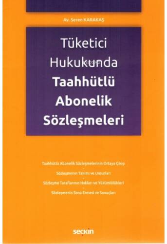 Tüketici Hukukunda Taahhütlü Abonelik Sözleşmeleri - 1