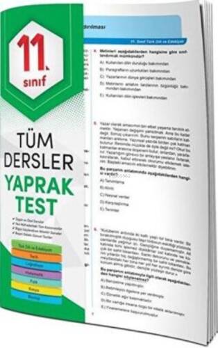 Tüm Dersler Yaprak Test 11. Sınıf /4 Element - 1