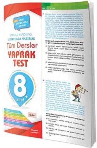 Tüm Dersler Yaprak Test 8.Sınıf - 1