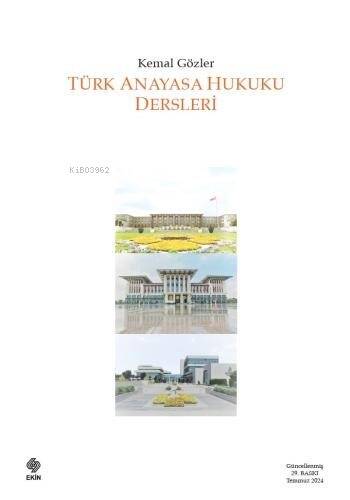 Türk Anayasa Hukuku Dersleri - 1