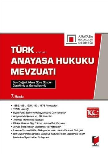 Türk Anayasa Hukuku Mevzuatı - 1