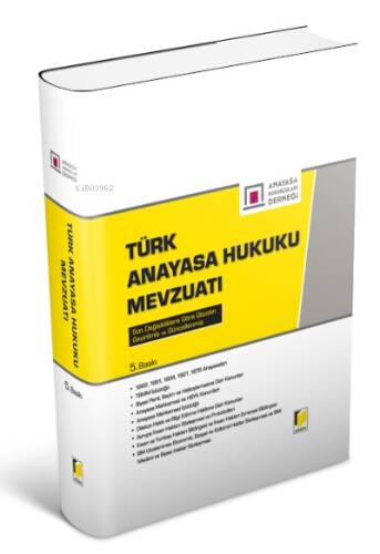 Türk Anayasa Hukuku Mevzuatı - 1