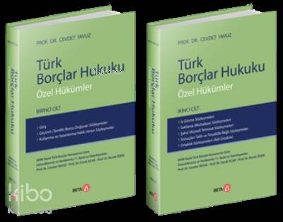 Türk Borçlar Hukuku Özel Hükümler Birinci Cilt | İkinci Cilt - 1