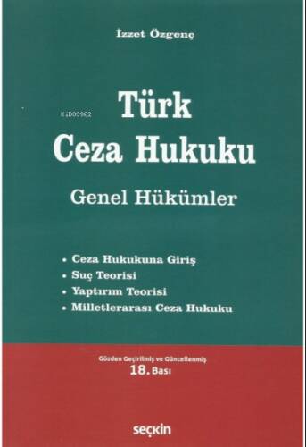 Türk Ceza Hukuku Genel Hükümler - 1