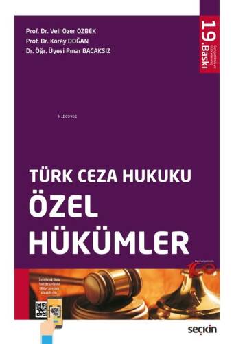 Türk Ceza Hukuku Özel Hükümler - 1