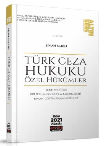 Türk Ceza Hukuku Özel Hükümler - 1