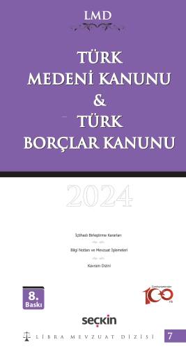 Türk Medeni Kanunu & Türk Borçlar Kanunu - LMD–7;Libra Mevzuat Dizisi - 1