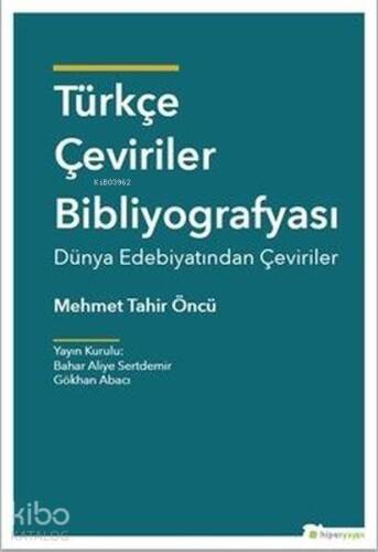 Türkçe Çeviriler Bibliyografisi - 1