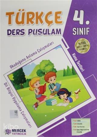 Türkçe Ders Pusulam 4. Sınıf 525 Soru 264 Etkinlik 261 Test Sorusu 46 ölçme Değerlendirme Seti - 1