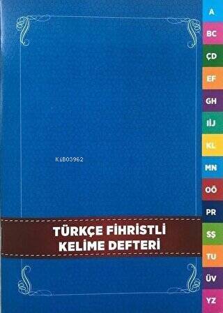 Türkçe Fihristli Kelime Defteri - 1