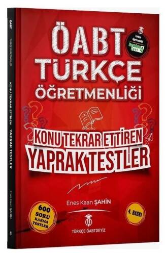 Türkçe Öabtdeyiz Öabt Türkçe Öğretmenliği Yaprak Testler - Enes Kaan Şahin Türkçe Öabtdeyiz - 1