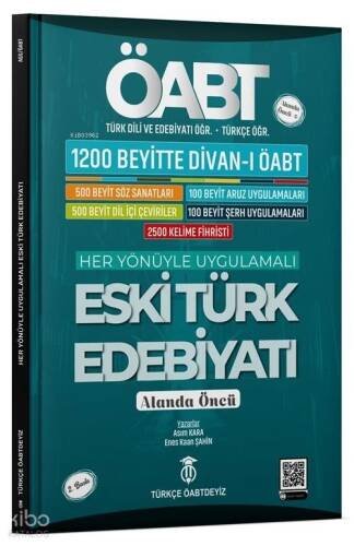 Türkçe ÖABTDEYİZ ÖABT Türkçe-Türk Dili Edebiyatı Divanı ÖABT Eski Türk Edebiyatı - 1