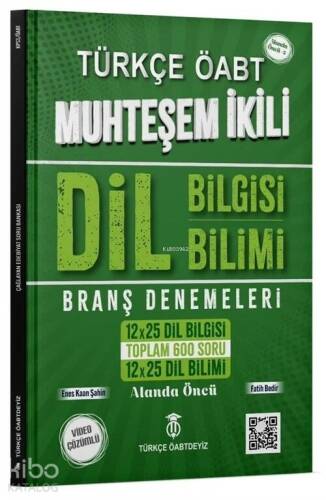 Türkçe ÖABT'deyiz Türkçe Dil Bilgisi-Dil Bilimi Muhteşem İkili Branş Denemeleri - 1