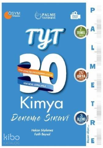 TYT 30 Kimya Deneme Sınavı Palmetre Serisi - 1