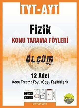 TYT-AYT Fizik Tarama Föyleri (12 Fasikül 12x16 Sayfa) - 1