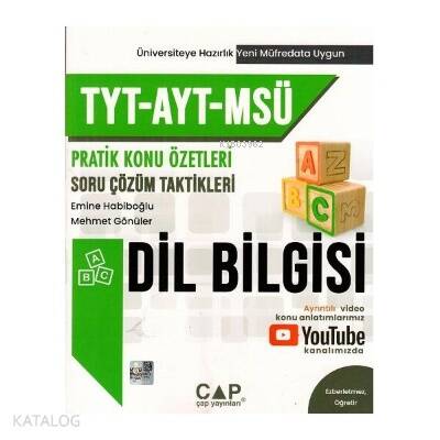 TYT AYT MSÜ ÜNİV. HAZIRLIK DİL BİLGİSİ 2022 - 1