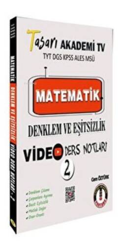 TYT DGS KPSS ALES MSÜ Matematik Denklem Eşitsizlik Video Ders Notları Tasarı Eğitim Yayınları - 1