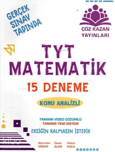 TYT Matematik 15'li Deneme Sınavı-Konu Analizli - 1