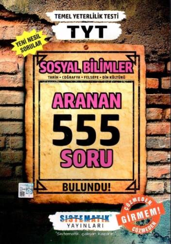 TYT Sosyal bilimler Aranan 555 Soru Bankası Sistematik Yayınları - 1