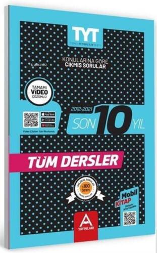 TYT Tüm Dersler Son 10 Yıl Konularına Göre Çıkmış Sorular A Yayınları - 1