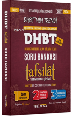 2024 DHBT Tafsilat Tamamı Çözümlü Soru Bankası - Kitapiks.com