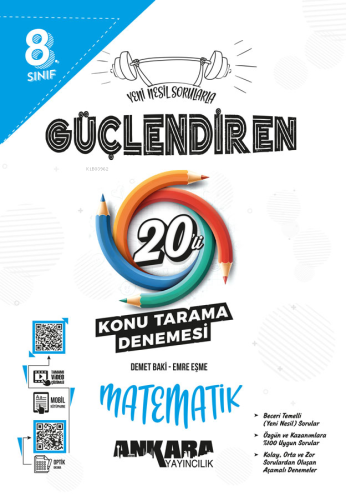 8.⁠ ⁠Sınıf Güçlendiren Matematik 20'li Konu Tarama Denemesi - Kitapiks