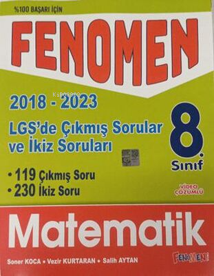 8. Sınıf LGS Matematik Çıkmış ve İkiz Sorular 2018-2023 - Kitapiks.com