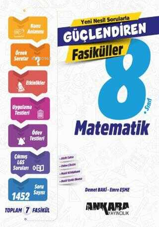 Ankara Yayıncılık 8. Sınıf Matematik Güçlendiren Fasiküller - Kitapiks