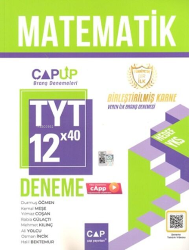 Çap Up Tyt Deneme Matematik 12*40 - 2024 - Kitapiks.com