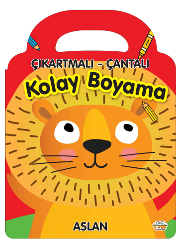 Çıkartmalı - Çantalı Kolay Boyama - Aslan - Kitapiks.com