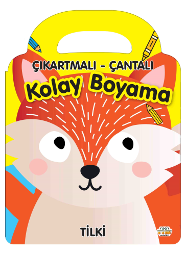 Çıkartmalı Çantalı Kolay Boyama - Tilki - Kitapiks.com