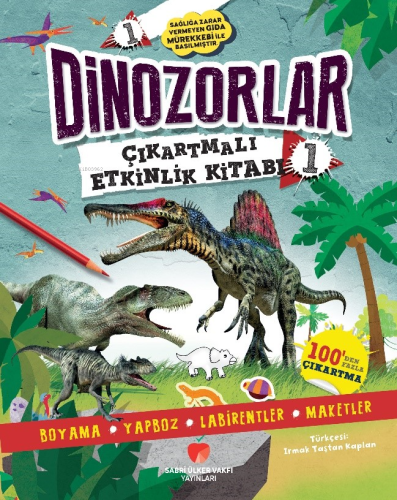 Dinozorlar Çıkartmalı Etkinlik Kitabı 1 - Kitapiks.com