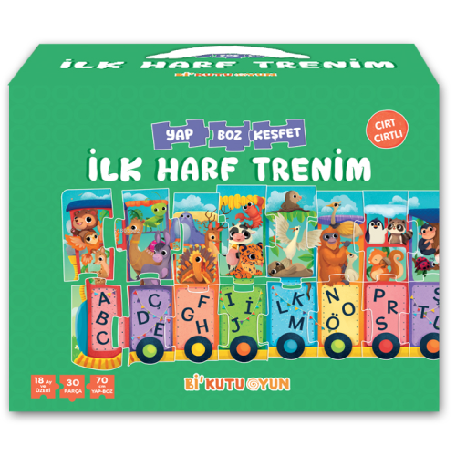 İlk Harf Trenim - Cırt Cırtlı Yapboz ve Kitap Seti - Kitapiks.com