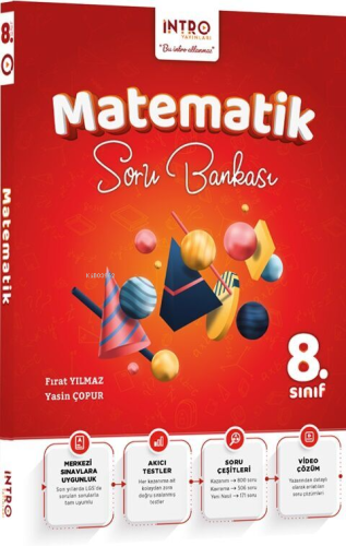 İntro Yayınları 8. Sınıf Matematik Soru Bankası - Kitapiks.com