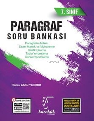 Karekök Yayınları 7. Sınıf Paragraf Soru Bankası - Kitapiks.com