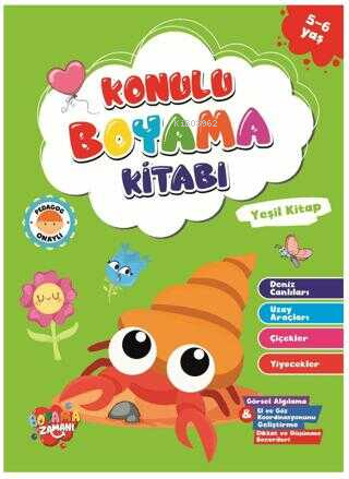 Konulu Boyama Serisi - Yeşil Kitap 5-6 Yaş - Kitapiks.com