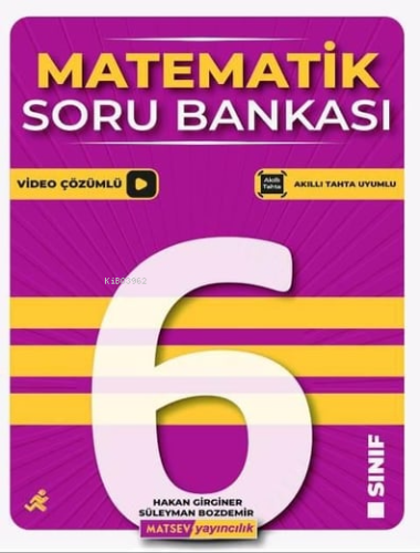 Matsev Yayıncılık 6. Sınıf Matematik Soru Bankası - Kitapiks.com