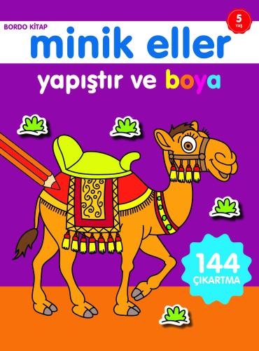 Minik Eller Yapıştır ve Boya;Bordo Kitap - Kitapiks.com